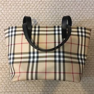 Authentic Vintage Burberry Shoulder Tote Bag